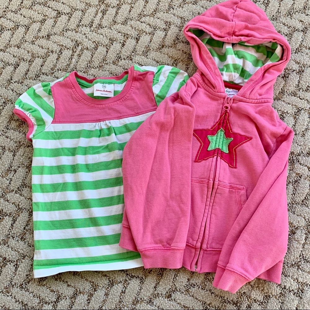 Hanna Andersson sweatshirt and T-shirt set